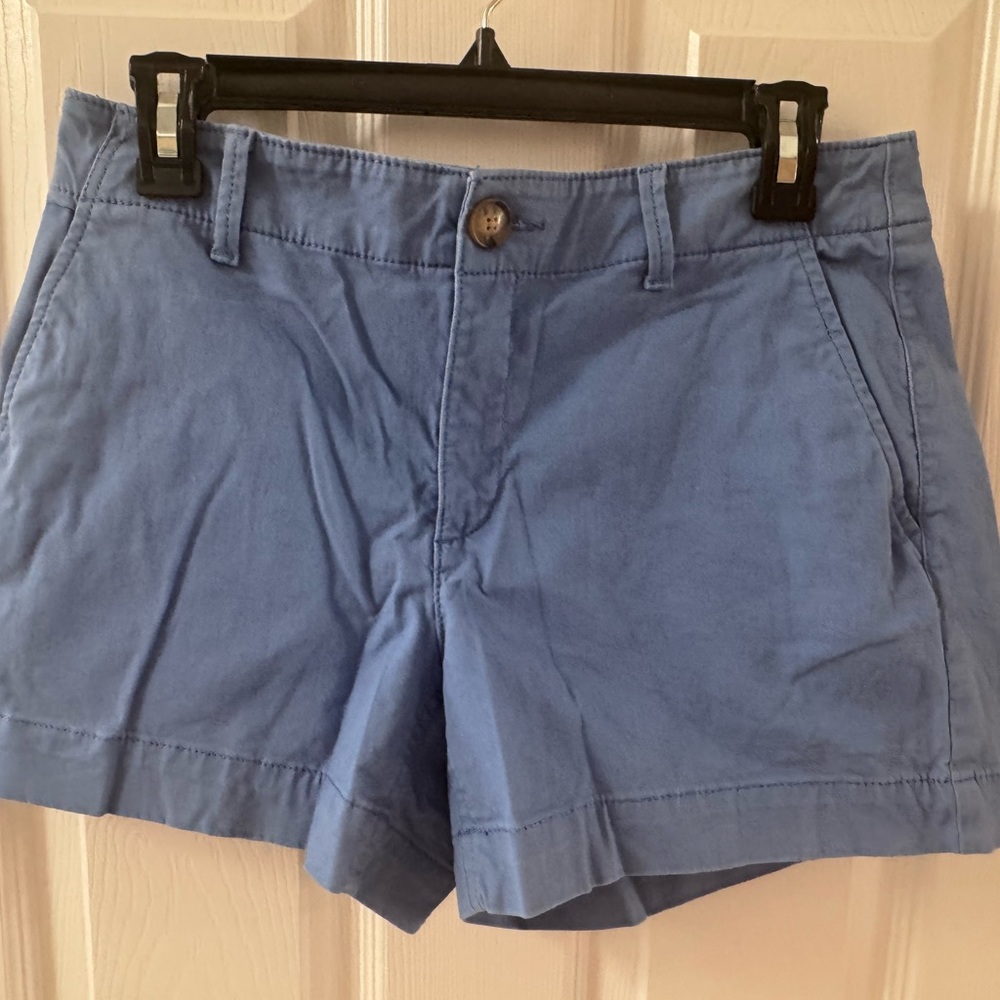 LOFT Light Blue Cotton Chino Shorts